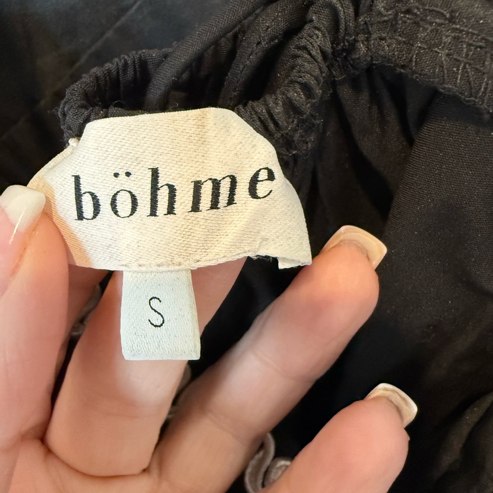 💋 Bohme Elegant‎ Black and White Embroidered Dress 059 - Picture 7 of 9